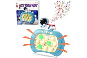 ROUSKY Quick Push Bubble Game for Kids & Adults,Mini-Handheld Fast Speed Push Game,Relieving Stress Pop Fidget Game Toys for Boys, Girls, Teens (Spaceman)