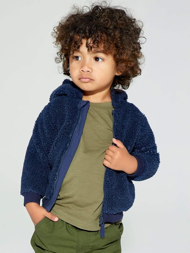 borg lined hoodie boys