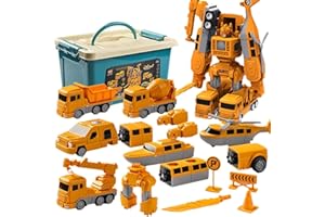 Smartoon Kids Magnetic Toys, 35 in 1 Robot Toys Set, 35PCS Magnetism Robocar Set with Storage Box, Magnetic Transform Enginee