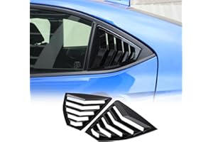 Daeiclru Rear Side Window Louvers Compatible with Subaru WRX 2022 2023 2024, Rear Side Window Louver Decorate Cover, Air Vent Scoop Shades Cover Accessories (Glossy Black)