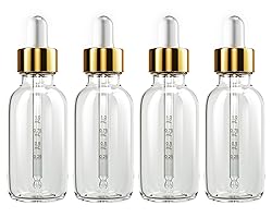 KURTOTEP 4 Pack 2 oz Glass Dropper Bottle with Top