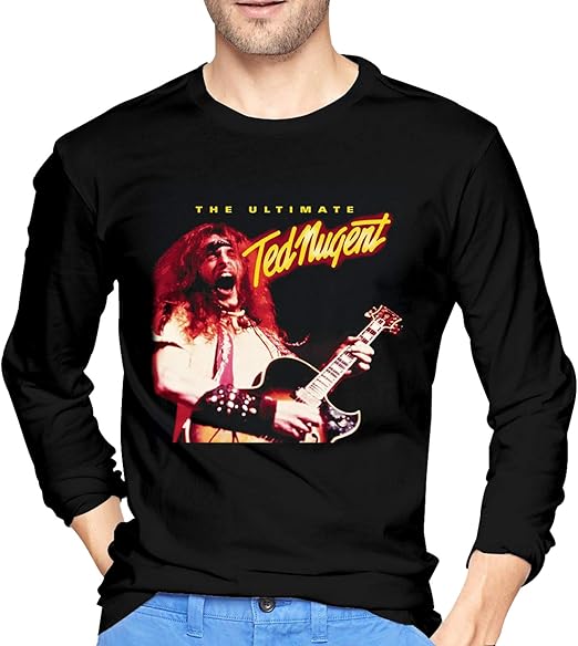 Amazon.com: Ted Nugent T Shirt Mens Long Sleeve Shirt Crew Neck Stylish Sport Shirts: Clothing