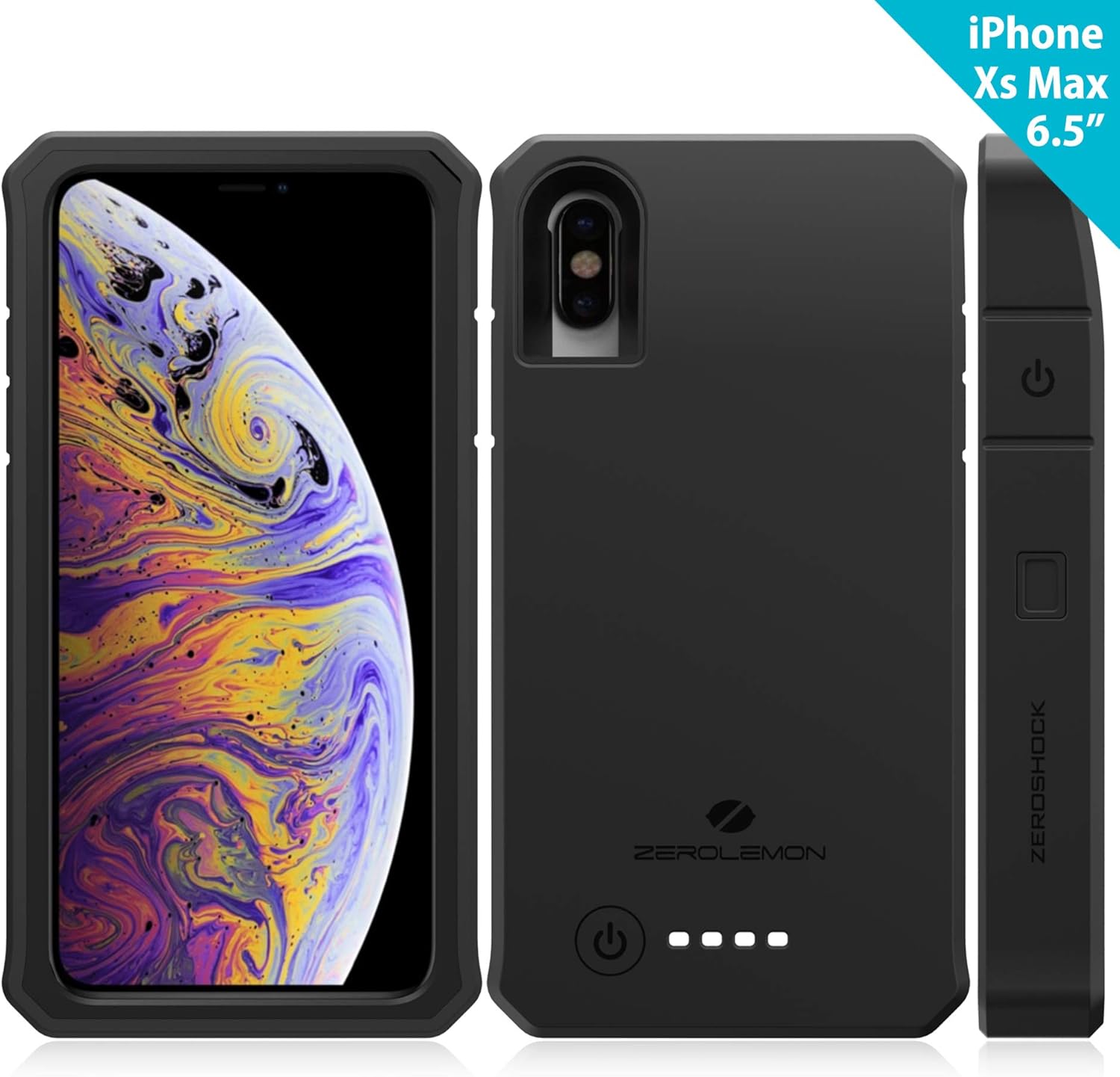 Amazon Com Iphone Xs Max Battery Case Zerolemon 8000mah 6 5