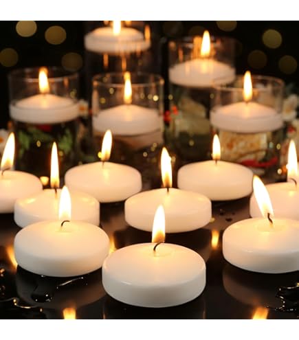 キャンドル pure white Amazon.com: qinxiang 36 Pack Floating Candles, 3” Ivory Unscented