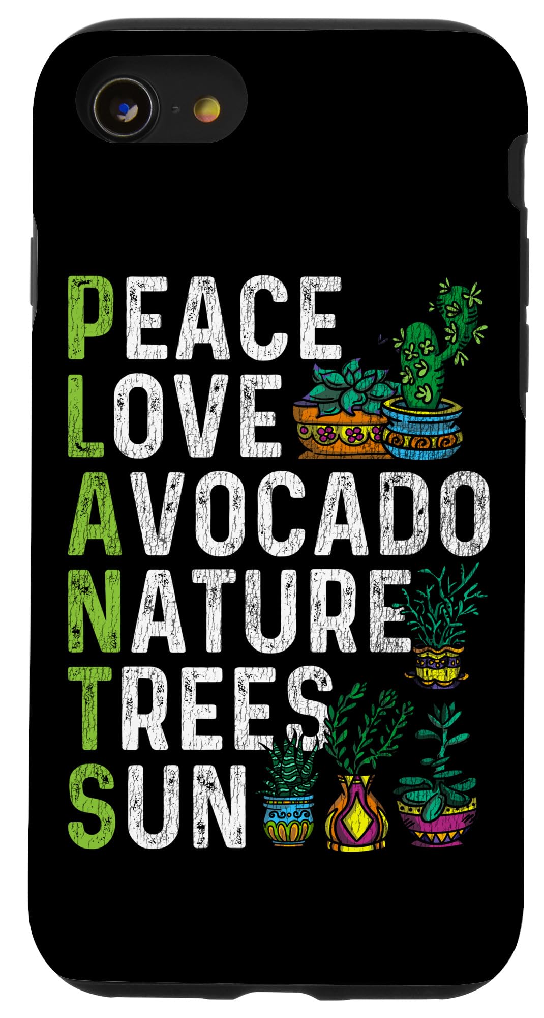 iPhone SE (2020) / 7 / 8 Gardening Plant Avocado Nature Cactus Succulent Peace Love Case