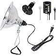 Simple Deluxe 150W Reptile Heat Bulb and 8.5 inch Clamp Light, 40-108 Degrees Fahrenheit Digital Thermostat Controller Includ