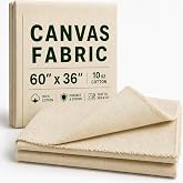 Canvas Fabric, Premium 10oz 100% Cotton Duck Canvas Fabric by The Yard, Canvas Material for Sewing, Upholstery, Tote Bags, Ar