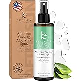 Beauty by Earth After Sun Cooling Aloe Vera Spray - USA Made With Organic Aloe Vera, Fast Absorbing After Sun Care for Sunburn Relief, Skin Cooling Spray, Sunburn Treatment Spray Lotion for Body