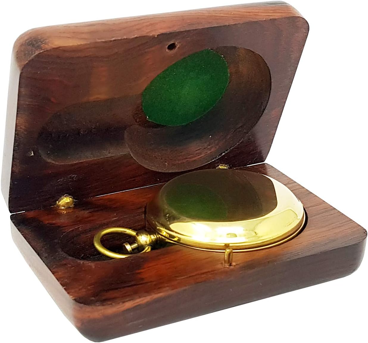 The New Antique Store Brass Compass - Epstein London - Pocket Compass with Hard Wood Box - Image 5