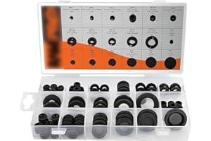 jeseny 125 PCS Closed Rubber Grommet Kit, Solid Cable Hole Plugs, Automotive Firewall Washers, Multi-Size Sealing Ring Replacements, Universal for Most Cars, Trucks and Vans (Black)