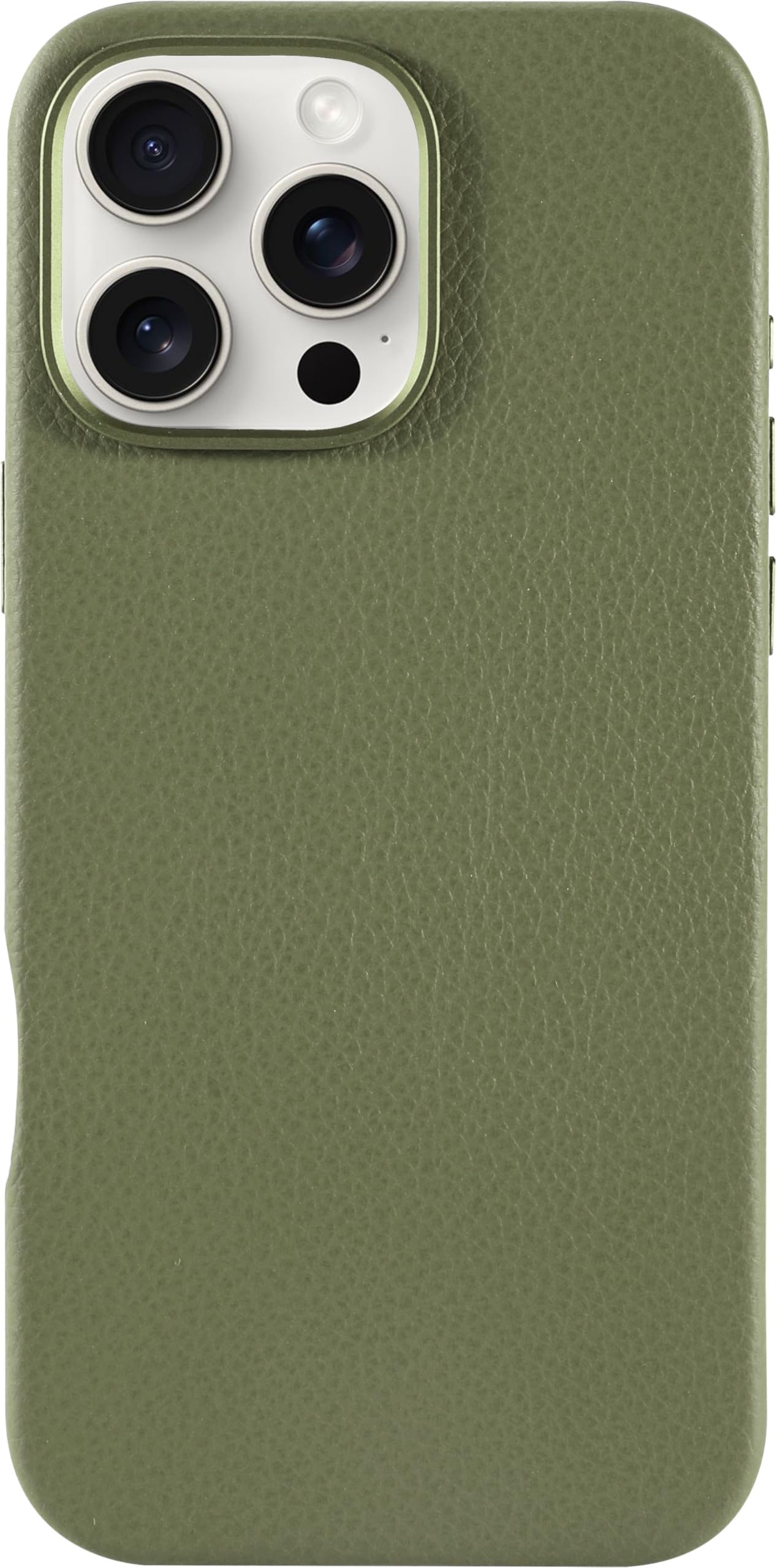 LONLI Urban - for iPhone 16 Pro Max - European Genuine Pebble Leather Phone Case - European Elegance, Modern Design - [Compatible with Magsafe] - Mountain Tree