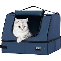 Amazon.com: PETSFIT Caja de arena de viaje para gatos, forro ...