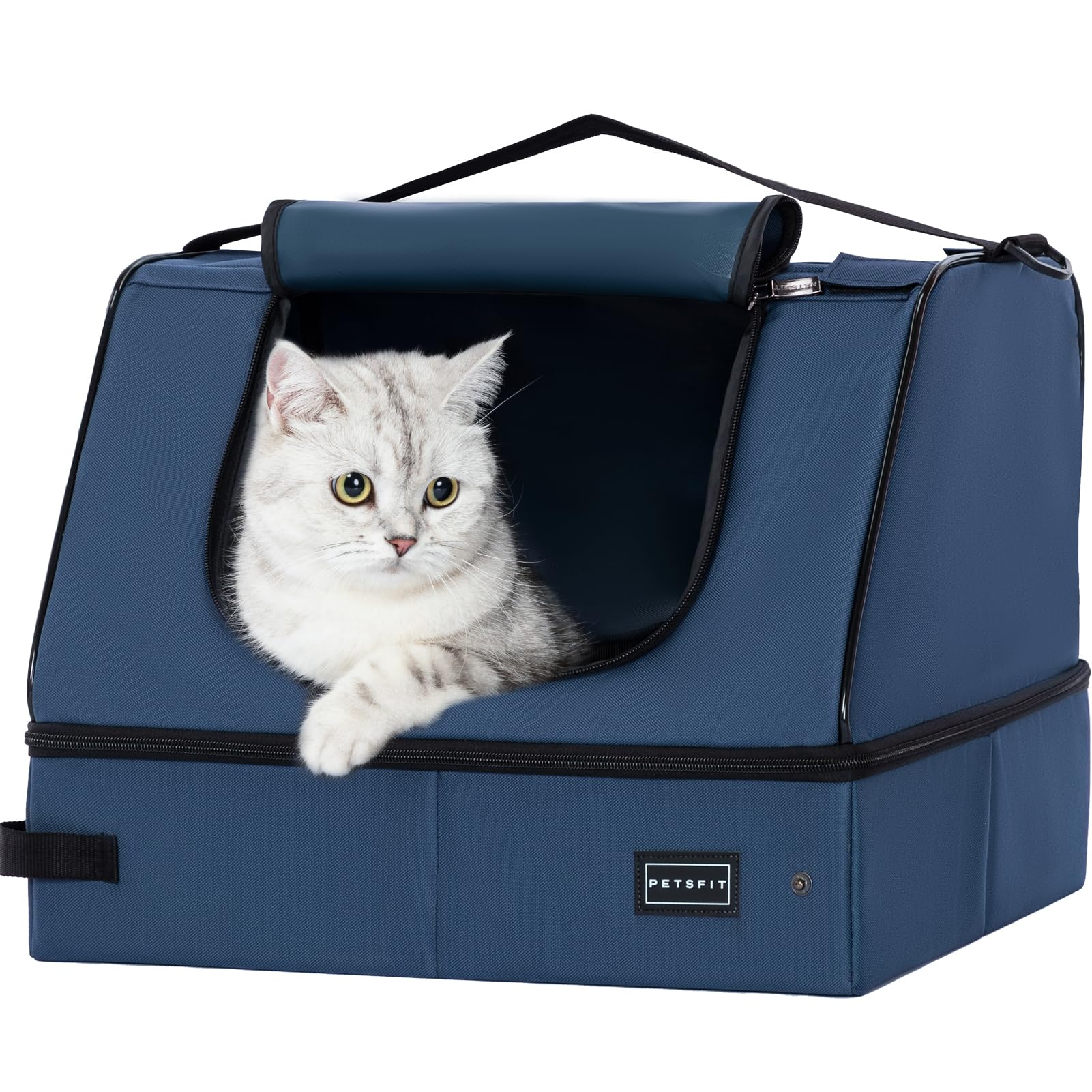 PETSFIT Travel Litter Box for Cats - Removable