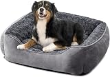 JOEJOY Large Dog Bed Washable Non Slip Thick Sides Grey