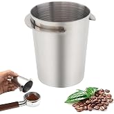 Coffee Dosing Cup 58mm, Stainless Steel Espresso Coffee Dosing Cup Espresso Coffee Machine Accessories, Coffee Powder Feeder Part Coffee Grinder Powder Cup Compatible with 58mm Portafilter