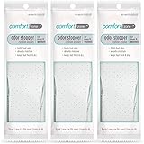 Comfort Zone Odor Stopper Cushion Insoles, for Men and Women, Fights Foot Odor and Absorbs Moisture, 3 Pack