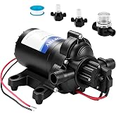 ECO-WORTHY RV Fresh Water Pump 12V DC 3.5GPM 45PSI with Pressure Switch, 12Volt Self Priming Water Pressure Diaphragm Pump On