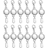 Dailyacc Magnetic Necklace Clasps and Closures - Round Bracelet Extender Clasps for Jewelry Making