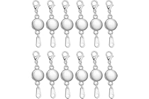 Dailyacc Magnetic Necklace Clasps and Closures - Round Bracelet Extender Clasps for Jewelry Making