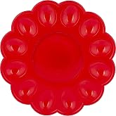 OFXDD Easter Deviled Egg Plate - Eggs Serving Tray - Large Plastic Boiled Egg Platter - Disposable Eggs Server - 9.44"