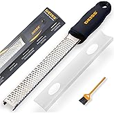 Deiss PRO Citrus Zester & Cheese Grater — Parmesan Cheese Lemon, Ginger, Garlic, Nutmeg, Chocolate, Vegetables, Fruits - Razo