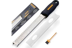 Deiss PRO Citrus Zester & Cheese Grater — Parmesan Cheese Lemon, Ginger, Garlic, Nutmeg, Chocolate, Vegetables, Fruits - Razo
