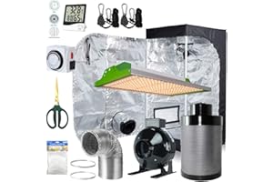 BloomGrow Alphapar New Tech Pro Full Spectrum Sunlike 100W LED Grow Light Kit + 24''x24''x48'' Grow Tent + 4'' Fan Filter Ventilation Kit Indoor Plant Growing Complete Package