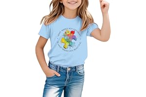Summer Tshirt for Kids Girls Boys Short Sleeve Autism Awareness Print Tee 2026 Fashion Unisex School Preppy Shirts