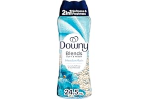 Downy Blends In-Wash Laundry Scent Booster Beads, Meadow Rain Scent, 24.5 OZ, Fabric Sottener Beads and Freshness
