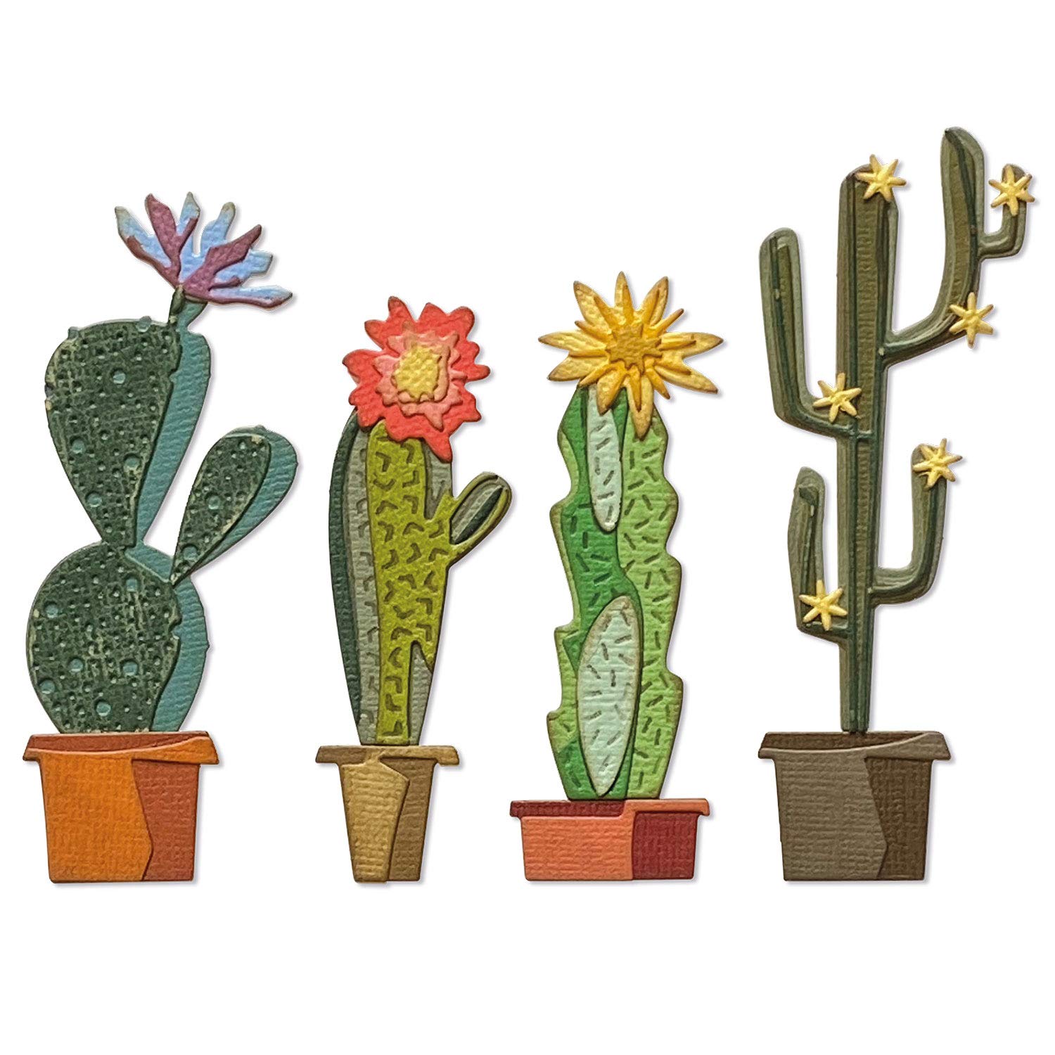Sizzix Thinlits Die Set 9PK Funky Cactus by Tim Holtz, 665365