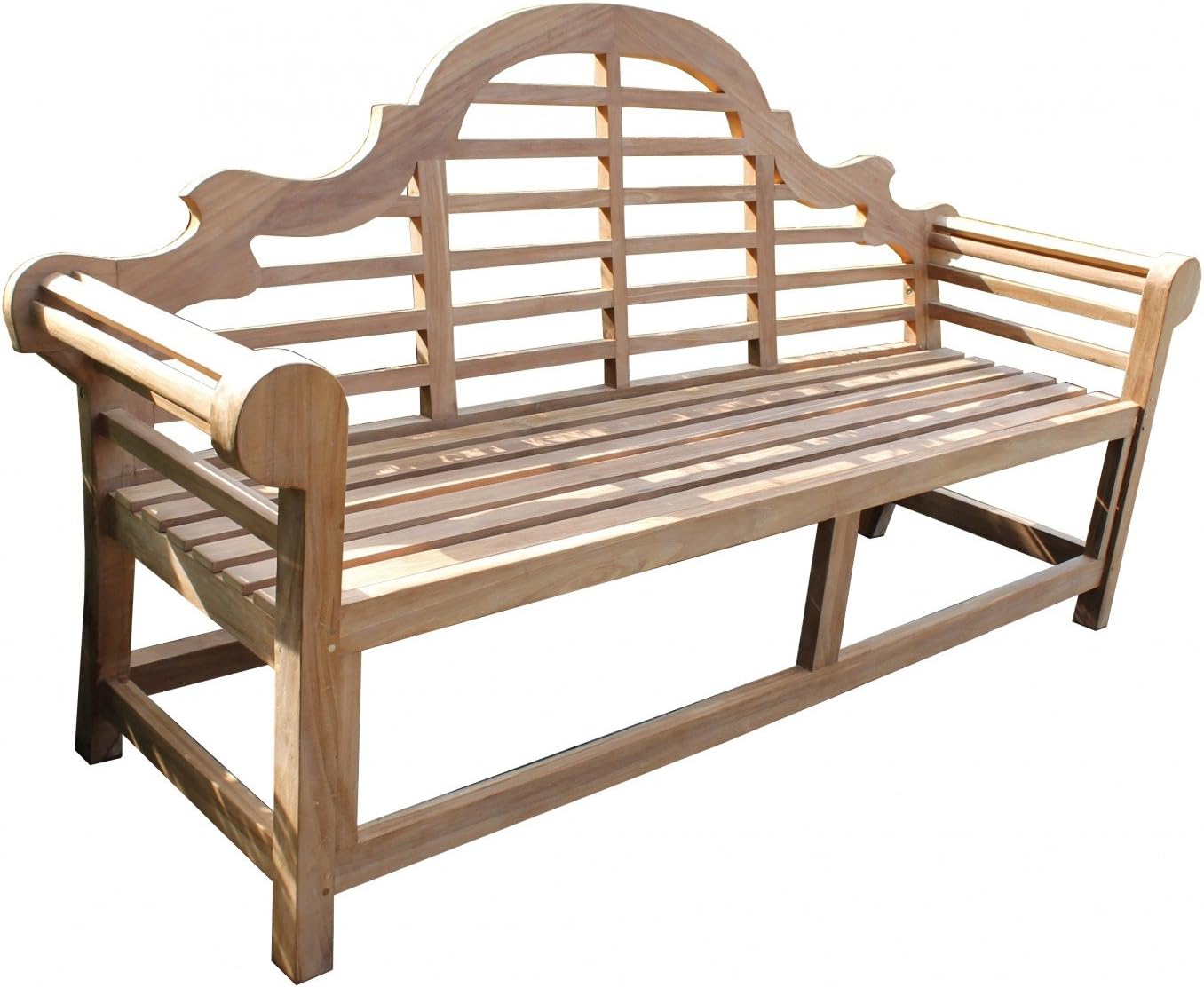 Amazon De Teak Gartenbank Marlborough Teakholz Massiv 194cm Bank Parkbank Sitzbank