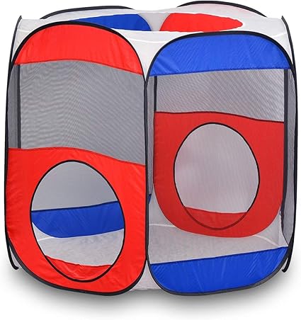 Amazon Rizkiz 超ビッグサイズ 幅125cm ボールハウス 子供用 折り畳み式 収納バッグ付 トンネル連結可能 ボールテント キッズテント キッズハウス K 本体のみ トリコロール ボールプール アクセサリ おもちゃ
