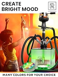 4 Hose Hookah Set with Everything – Black Hookah
