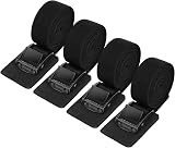 URAQT Adjustable Tie Down Straps 4 Pack 1m x 25mm Heavy Duty Black