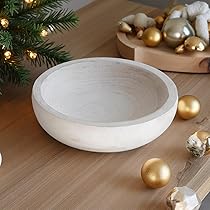 Plateau Bois Paulownia COLLECTIVE HOME – Sculpté Main 25,4 Cm – Déco Naturelle