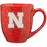 Rico Industries NCAA 16 oz Team Color Laser Engraved Speckled Ceramic Coffee Mug (N & O Schools)