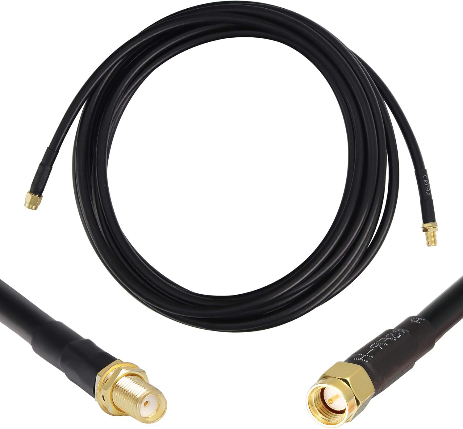 15 ft LowLoss Coaxial Extension Cable (50 Ohm) SMA Male to SMA Female
