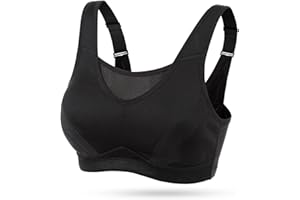 WingsLove Women’s High Impact Comfort Full Support Non Padded Sport Bra