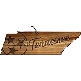 Totally Bamboo Rock & Branch Origins Series Tennessee State Shaped Cutting Board and Charcuterie Serving Tray, Includes Hang Tie for Wall Display