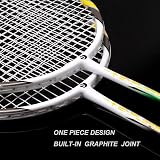 Senston 2 Pieces Graphite Shaft Badminton Racket Isometric Head Low Drag view 4