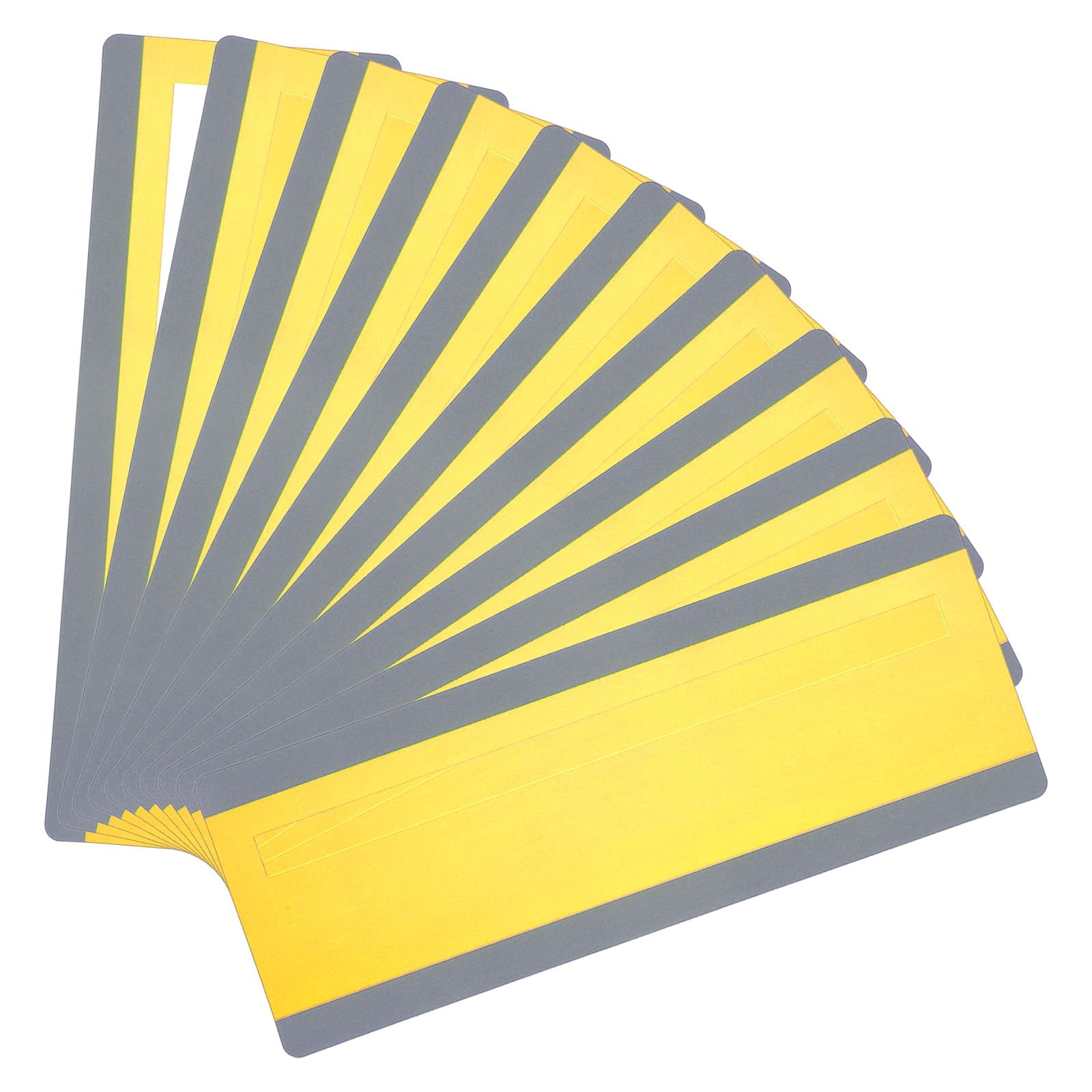 PATIKIL Guided Reading Strips, 10pcs Highlight Colored Overlay Bookmarks Sentence Strips Reading Tracking Ruler Teacher Supplies for Classroom, Yellow