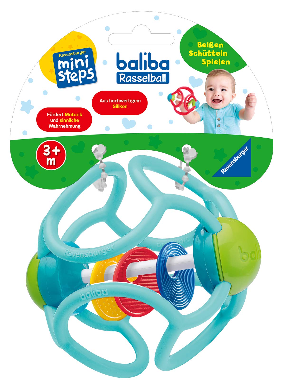 Ravensburger Ministeps 04555 Baliba Rattle Ball Turquoise