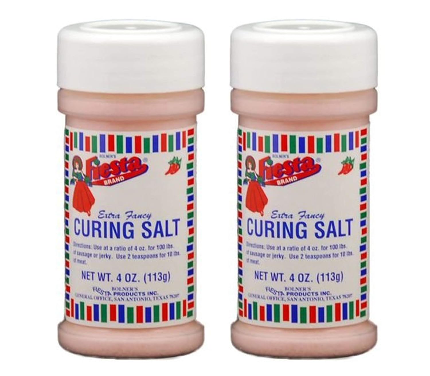 Bolner's Fiesta Curing Salt for Jerky, Sausages or Smoking Meats - 4 Ounce Bottle (Pack of 2) : Grocery & Gourmet Food