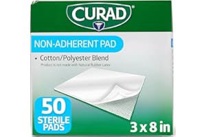 CURAD Sterile Non-Adherent Pad, 3x8 (Pack of 50)