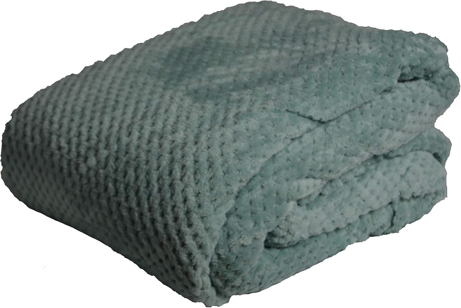 Deluxe Waffle Throw 150 x 200cm, Duck Egg, Double 150 x 200