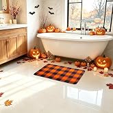 ACCUMTEK Halloween Bathroom Rugs, Ultra Thin Bath Mat, Non Slip 16