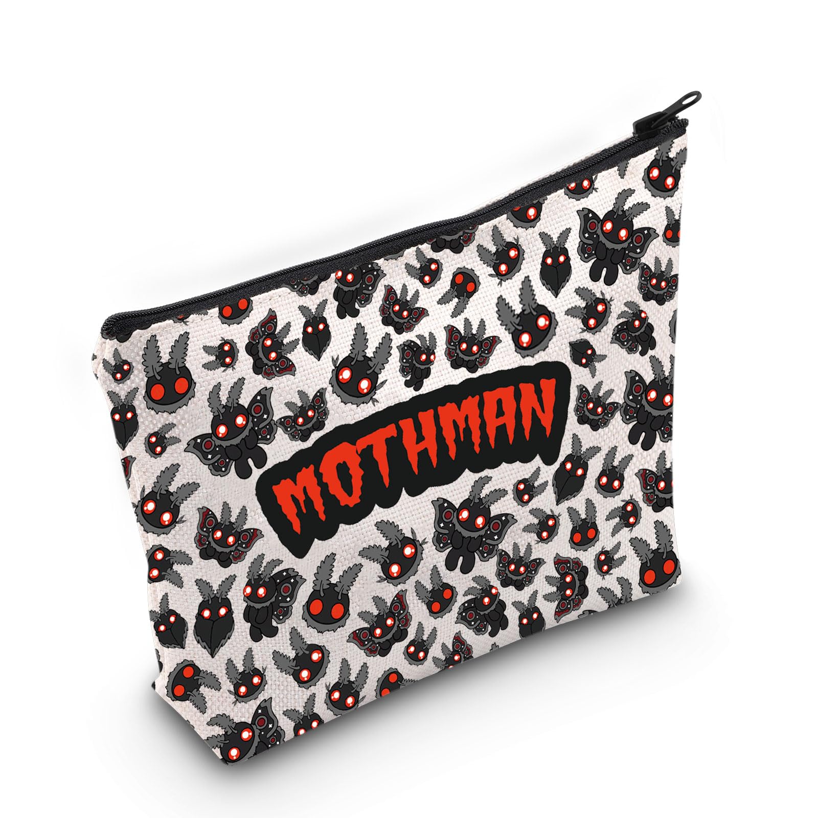 Mothman Cryptid Cosmetic Bag Cryptozoology Gift Cryptid Creature Gift Mythical Mothman Monster Makeup Bag Mothman Lover Gift