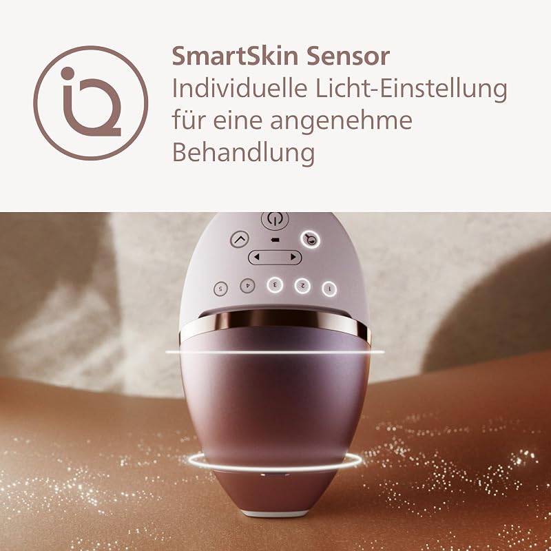 Lumea IPL 8000 Series - IPL Geräte Haarentfernung für bis zu 2 Jahre seidig-glatte Haut¹ mit 2 Aufsätzen für Körper & Gesicht, Alternative zur Laser-Haarentfernung (BRI944/00)