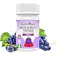 NutritiPure Chewable Iron Supplements for Kids (Ferronyl®/Carbonyl Iron 9 mg with Vitamin C 30 mg) Tablet in Delicious Grape Flavor Kids Iron Supplement 90 Count (1 Bottle)