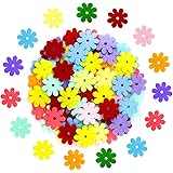 Oruuum 240 Pieces Non-Woven Flowers Fabric Flower Patch DIY Button Petal Flower Patch Handmade Materials Assorted Colors for